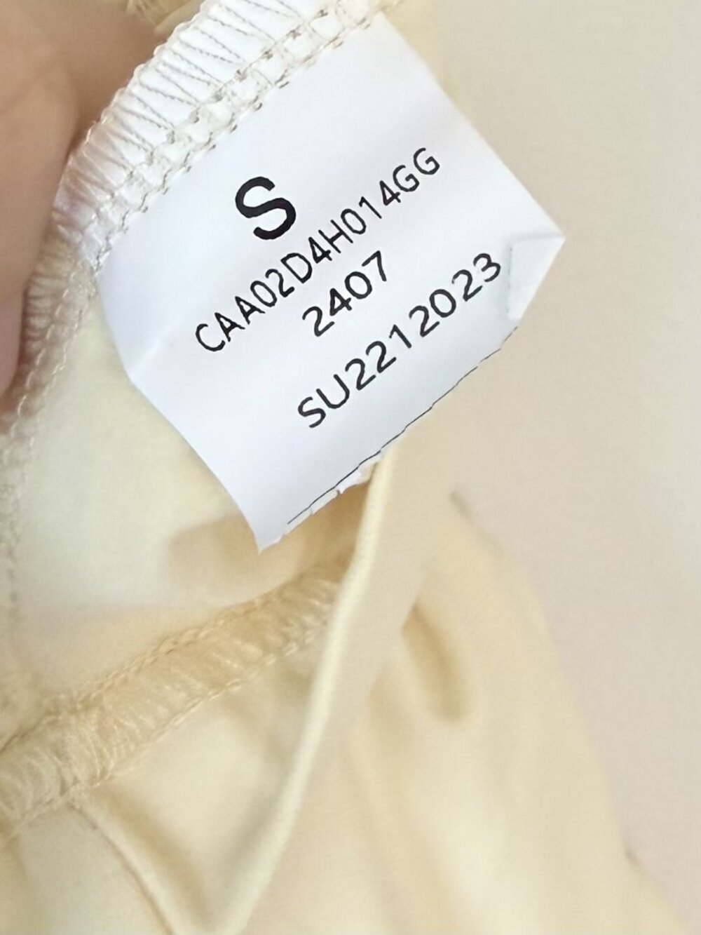 NWT Cupshe Light Yellow Wide Leg Jersey Pants - Size: Small - Picture 3 of 12